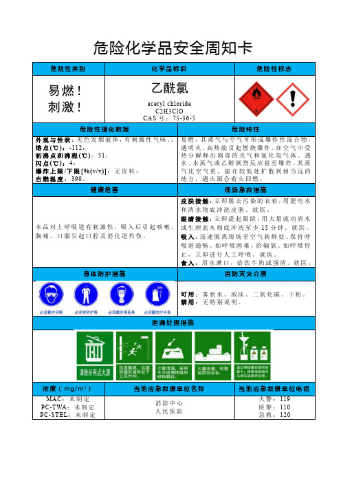 乙酰氯-危险化学品安全周卡