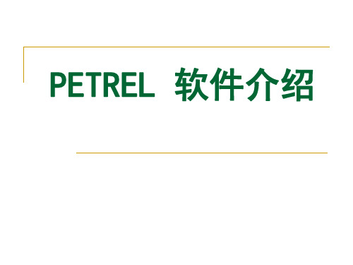 PETREL软件简介