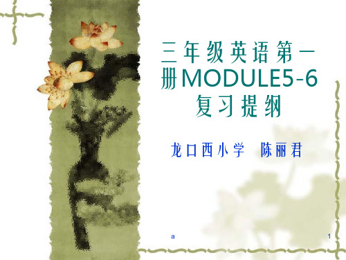 级英语第一册MODULE5-6复习提纲