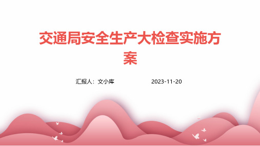 交通局安全生产大检查实施方案