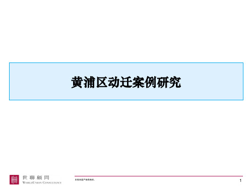 世联上海黄浦区动迁项目研究市场调查分析ppt课件