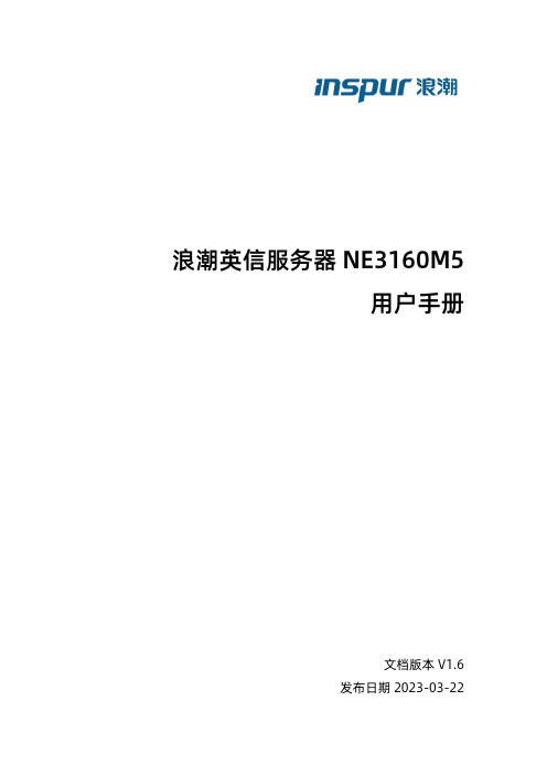 浪潮英信服务器 NE3160M5 用户手册说明书