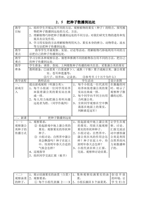 把种子散布到远处