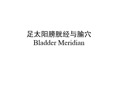 足太阳膀胱经与腧穴PPT课件