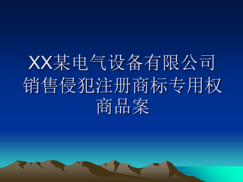 商标侵权案例分析17页PPT