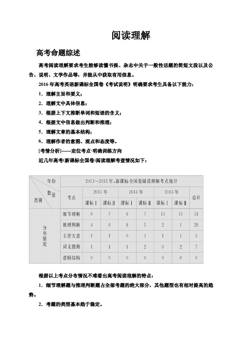 湖南省益阳市第六中学2016届高考英语阅读理解细节题学案1(无答案)