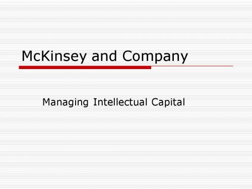 麦肯锡公司报告McKinsey and Company