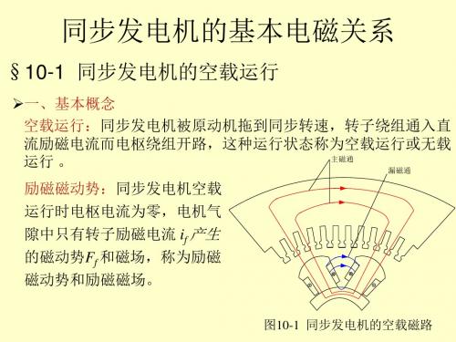 同步发电机的基本电磁关系