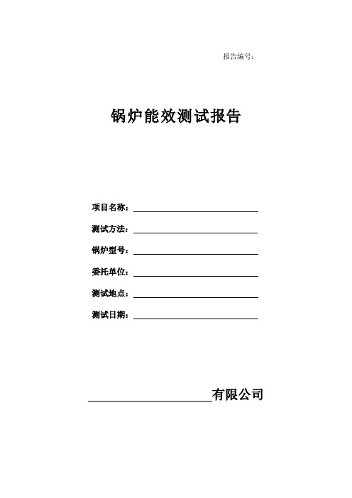 能效测试报告(电站锅炉)资料