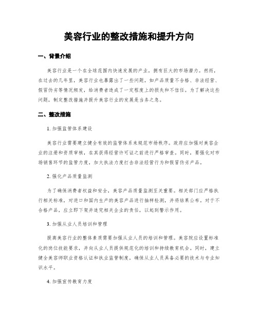 美容行业的整改措施和提升方向 (3)