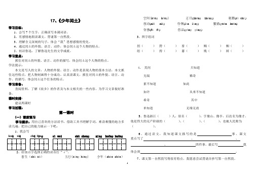 17.少年闰土导学案