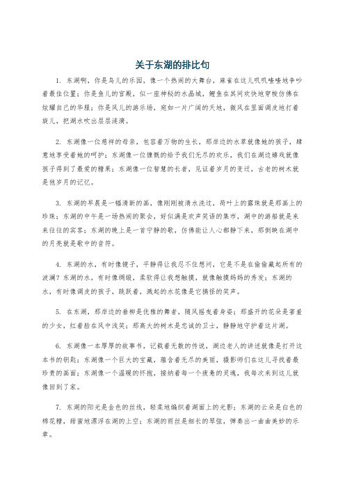 关于东湖的排比句