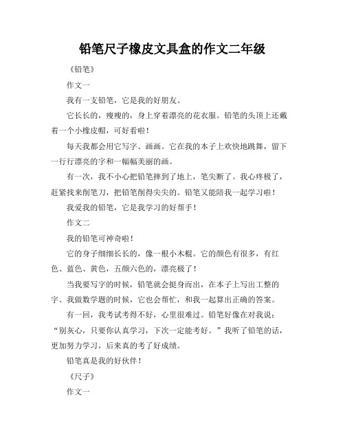 铅笔尺子橡皮文具盒的作文二年级