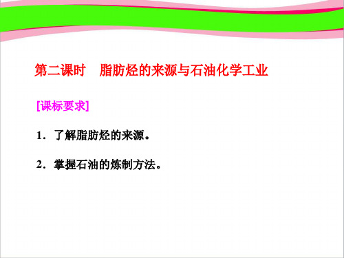 高中化学版选修五课件：专题3 第一单元 第二课时 脂肪烃的来源与石油化学工业  (2)