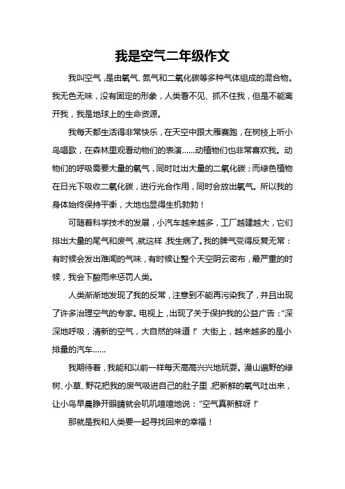 我是空气二年级作文