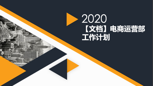 【文档】电商运营部工作计划PPT