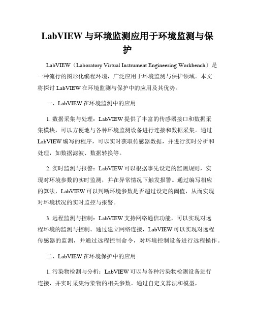 LabVIEW与环境监测应用于环境监测与保护