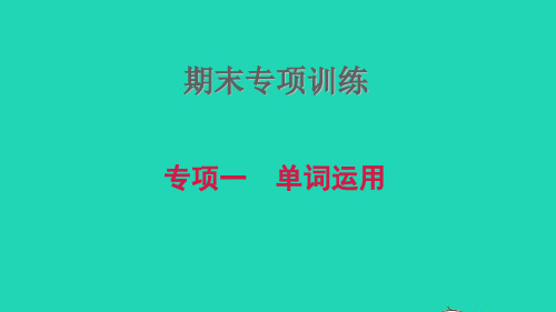 秋八年级英语上册期末专项训练一单词运用新版外研版