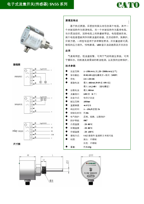 电子式流量开关(传感器)SN55系列