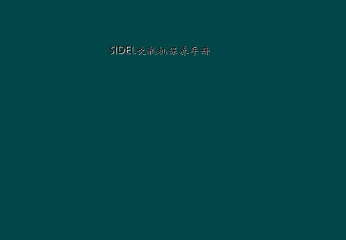 SIDEL吹瓶机保养手册