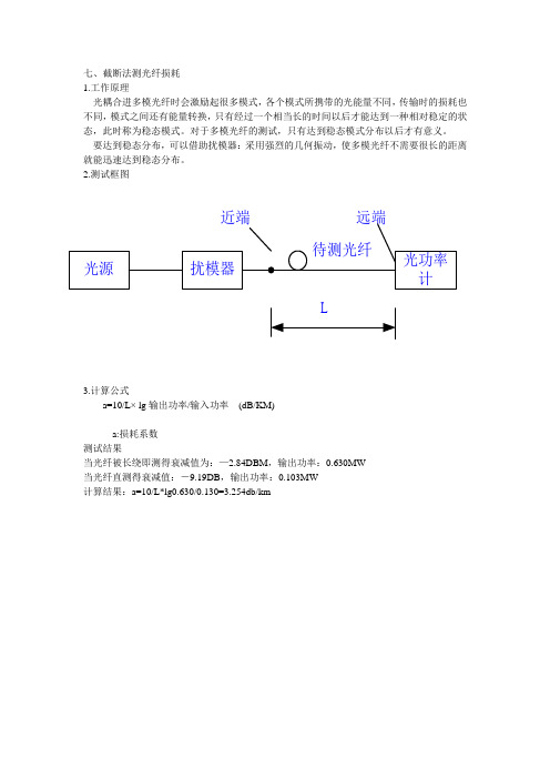 截断法测光纤损耗