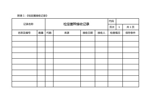 菌种记录表格