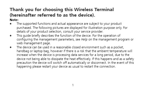 Wireless Terminal 设备说明书