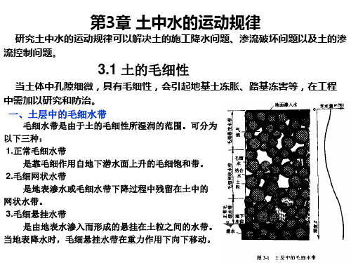 《土质与土力学》第3章 土中水的运动规律