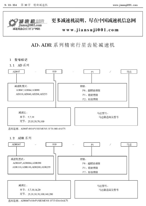 AD、ADR系列精密行星齿轮减速机