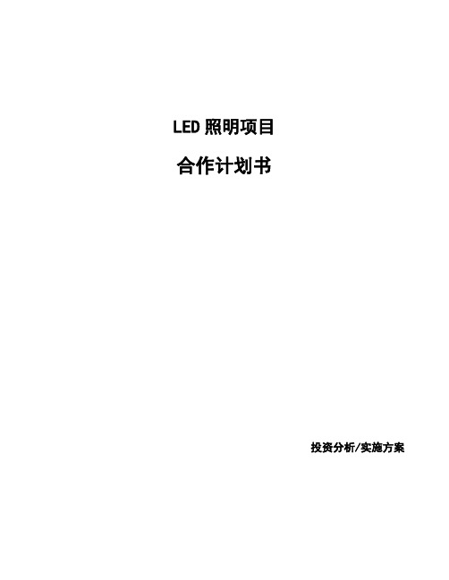 LED照明项目合作计划书