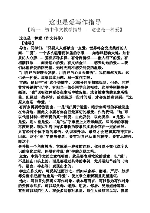 这也是爱写作指导