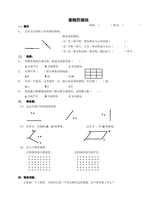 自编作业—垂线的画法