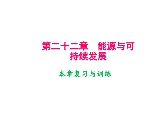 2020届人教版九年级物理下册课件：第二十二章本章复习和训练 (共14张PPT)