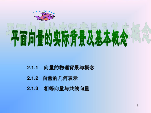 21平面向量的实际背景及其基本概念优质课PPT课件