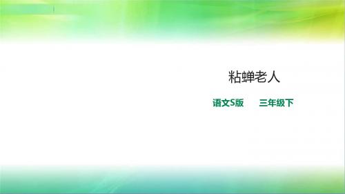 语文版三年级下册语文语文版三下语文第二单元15《粘蝉老人》第一课时   课件