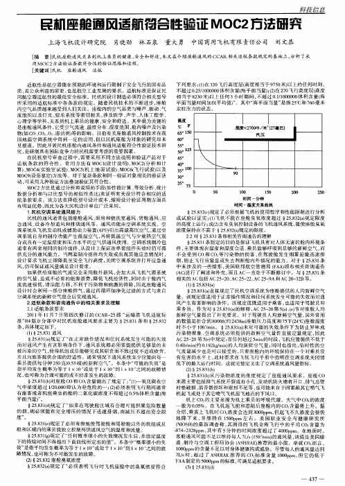 民机座舱通风适航符合性验证MOC2方法研究