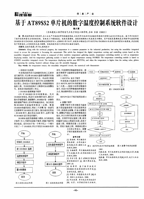 基于AT89S52单片机的数字温度控制系统软件设计