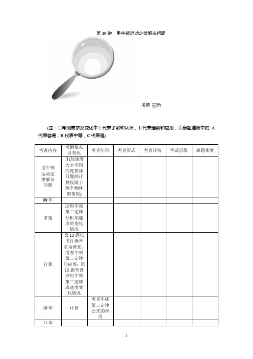 高中物理必修一 第四章第10讲 用牛顿运动定律解决问题