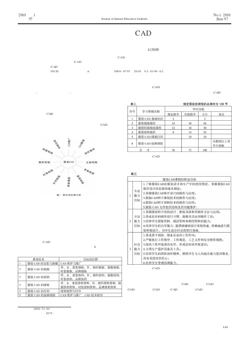 基于工作过程导向的《服装CAD》课程建设探索