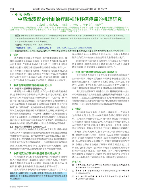 中药塌渍配合针刺治疗腰椎转移癌疼痛的机理研究