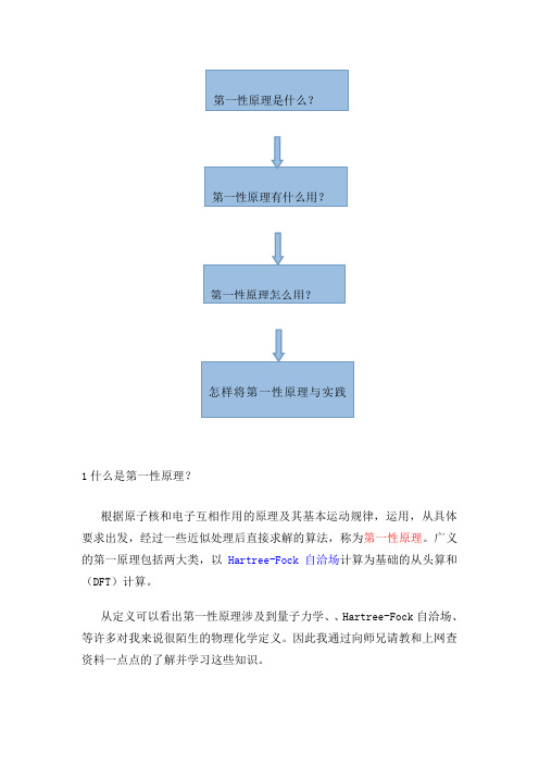 第一性原理简介