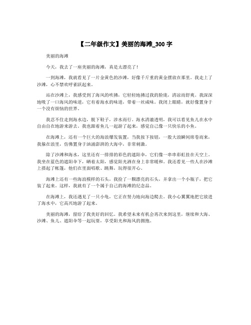 【二年级作文】美丽的海滩_300字