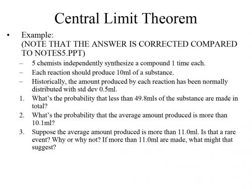 Central Limit Theorem - Department of Mathematics and ：中心极限定理的数学系