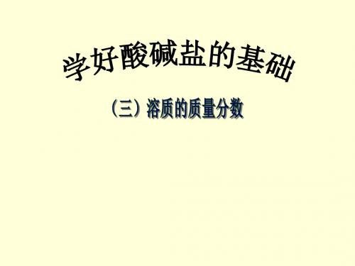 【初中化学】溶质的质量分数PPT课件16 人教版