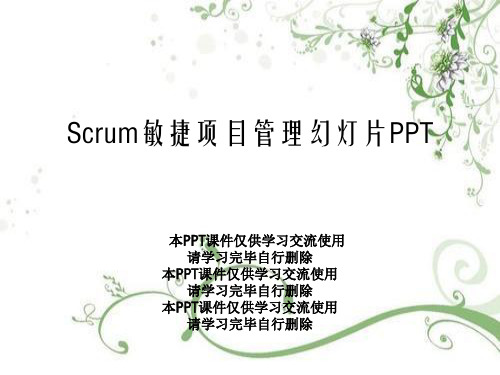 Scrum敏捷项目管理幻灯片PPT