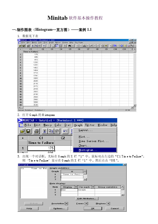 Minitab软件基本操作教程