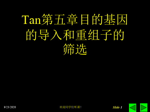 Tan第五章目的基因的导入和重组子的筛选