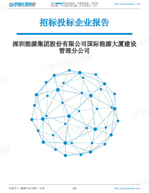 深圳能源集团股份有限公司国际能源大厦建设管理分公司-招投标数据分析报告