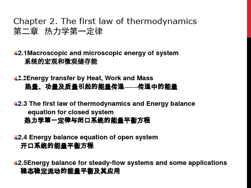 工程热力学第二章热力学第一定律