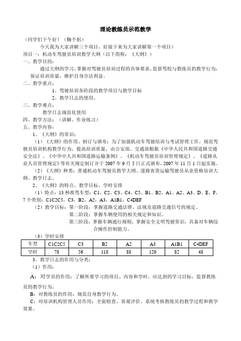 理论教练员示范教学演示(戴义辉)